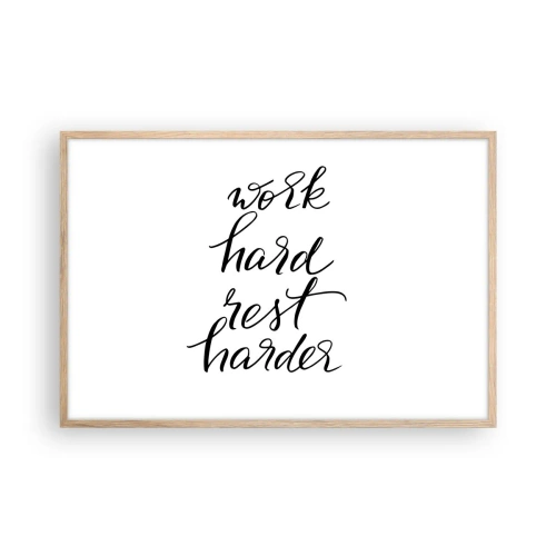 Poster în ramă de stejar deschis - Echilibrul vieții - 91x61 cm