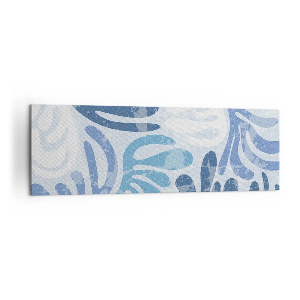 Tablou pe pânză - Ferigi albastre - 160x50 cm
