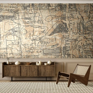 Tapet Premium Canvas - Așteaptă să fie descifrat - Grafică, Bucată, Abstracția - 350x256 cm