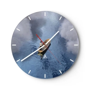 Ceas de perete - Ceas pe sticlă - Viață - călătorie - necunoscut - 40x40 cm