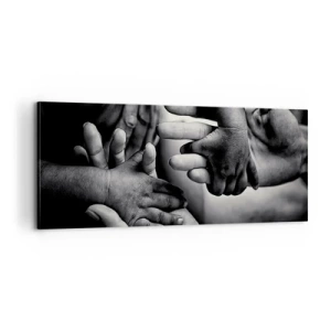 Tablou pe pânză - A fi om - 100x40 cm