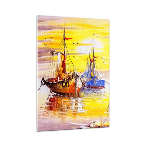 Tablou pe sticlă - O binemeritată odihnă în port - 50x70 cm