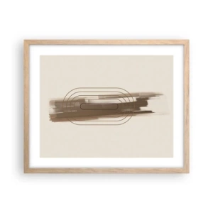 Poster în ramă de stejar deschis - O adiere de gri - 50x40 cm