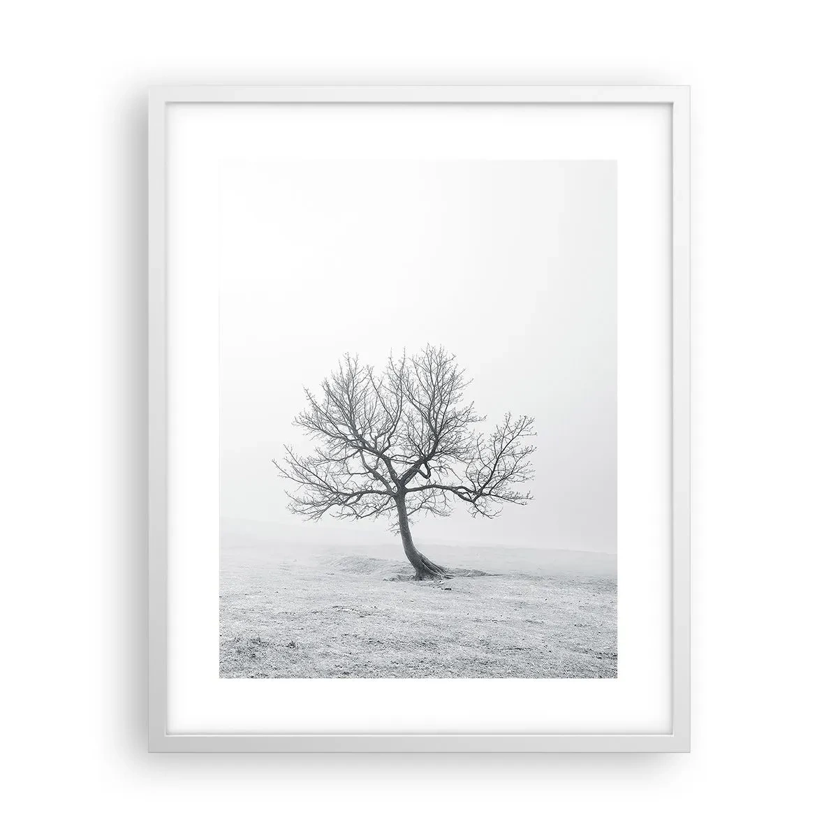 Poster în ramă albă - Împotriva neantului - 40x50 cm