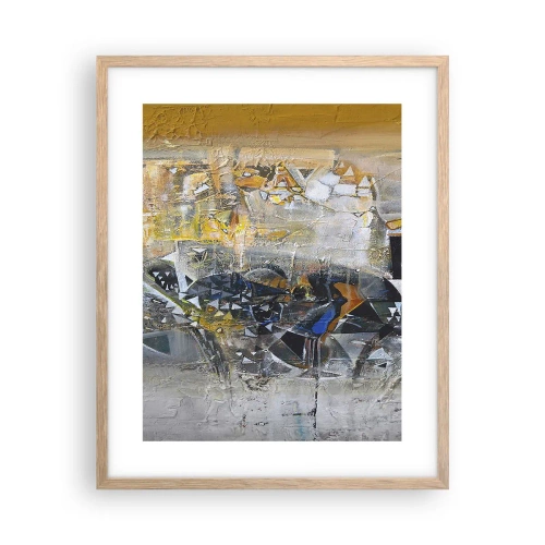 Poster în ramă de stejar deschis - Totul va fi bine - 40x50 cm