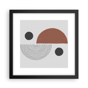 Poster în ramă neagră - Excelența roții - 30x30 cm
