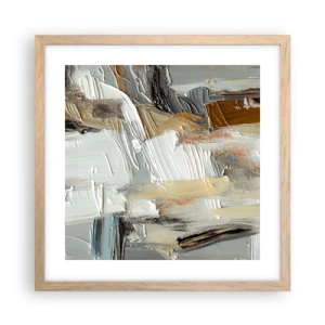 Poster în ramă de stejar deschis - Stratificare colorată - 40x40 cm