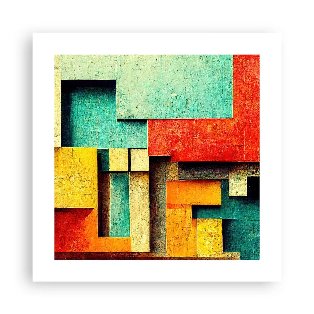 Poster - Festival de unghiuri drepte - 40x40 cm