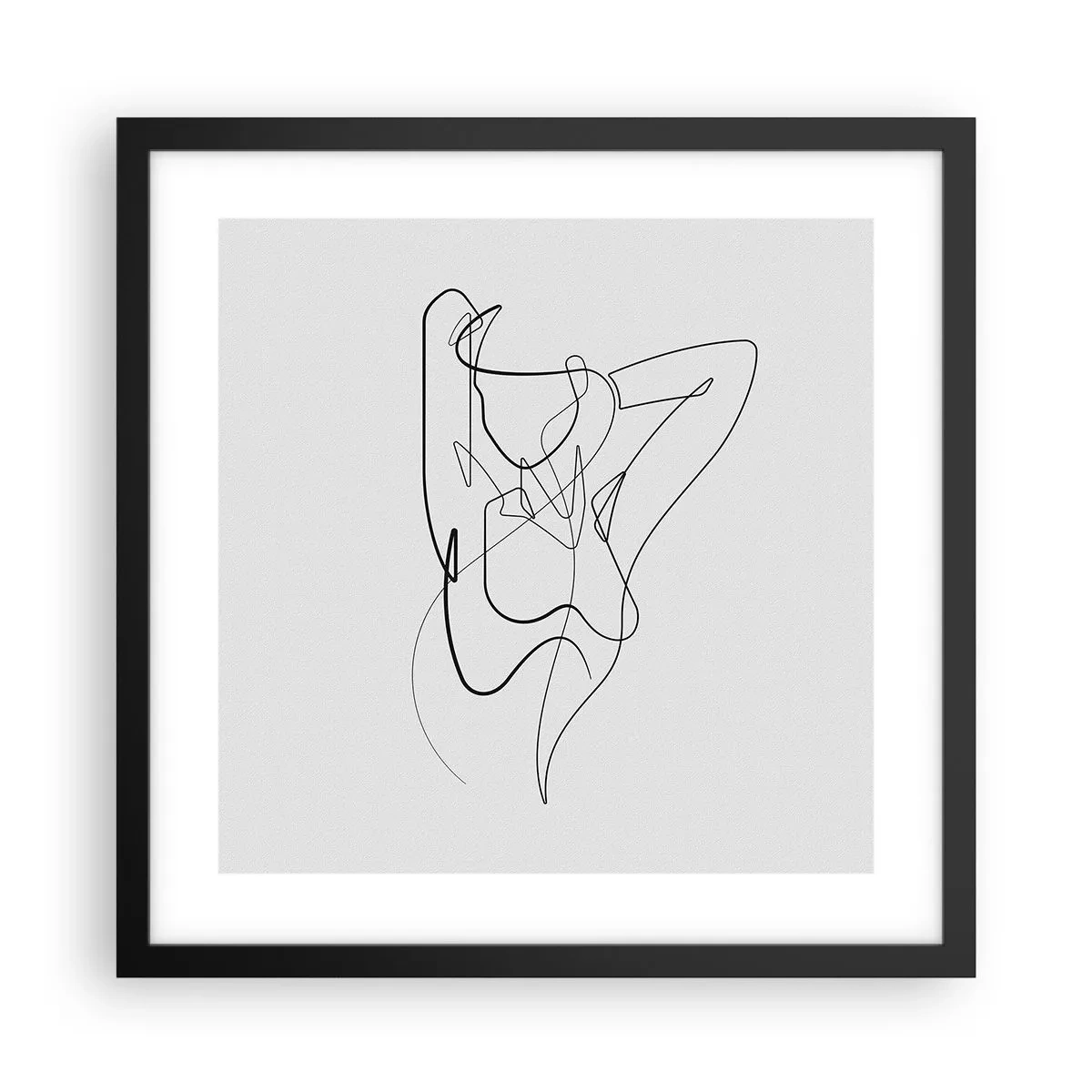 Poster în ramă neagră - Cine ești tu? - 40x40 cm