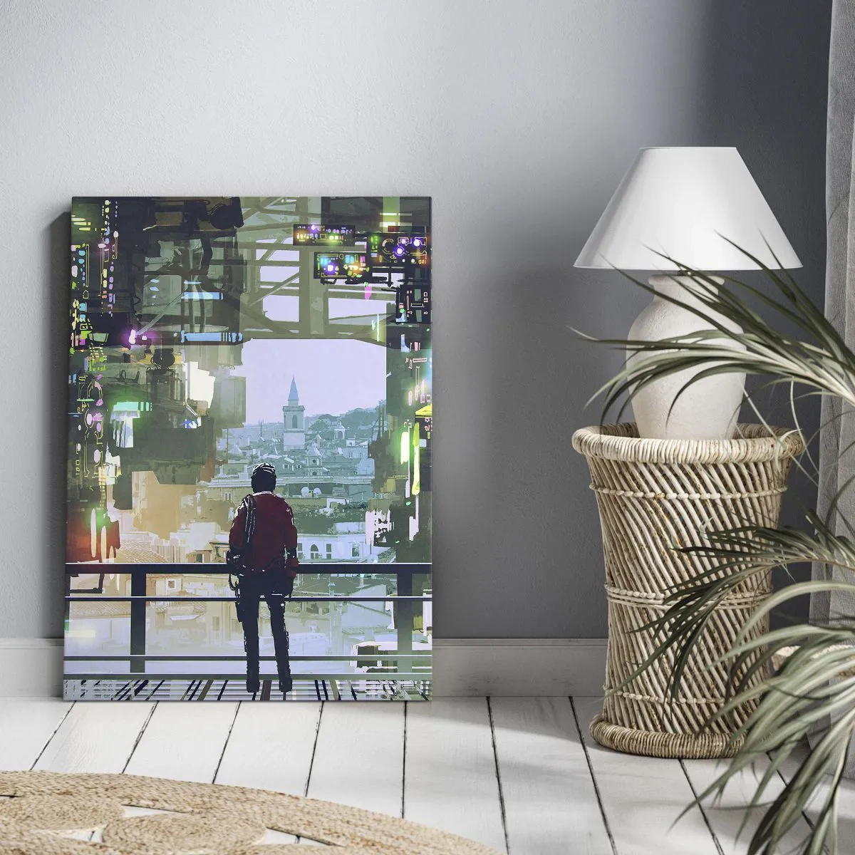 Tablou pe pânză - Două lumi - 65x120 cm