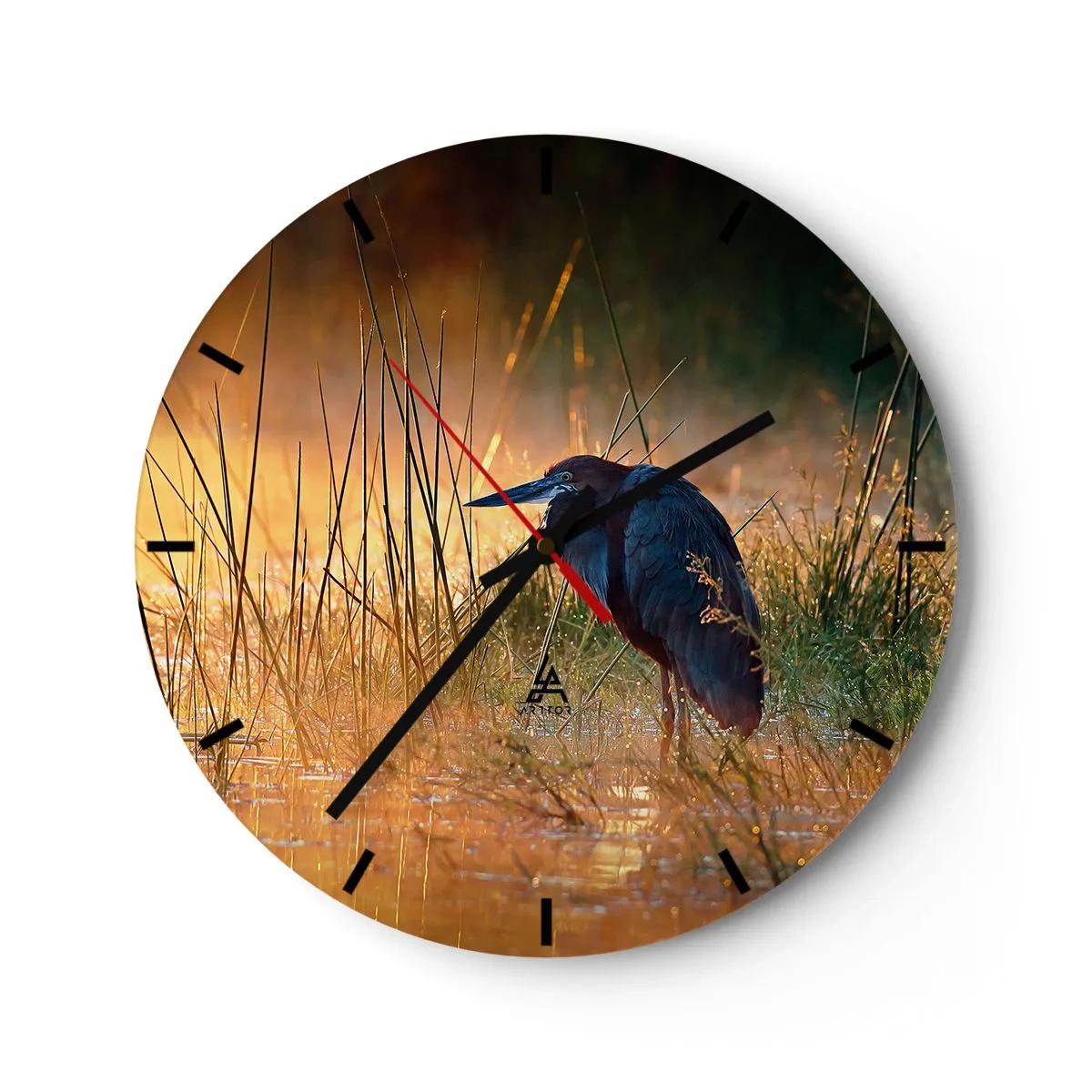 Ceas de perete - Ceas pe sticlă - Lasă-mă în pace cu aceste fotografii - 40x40 cm