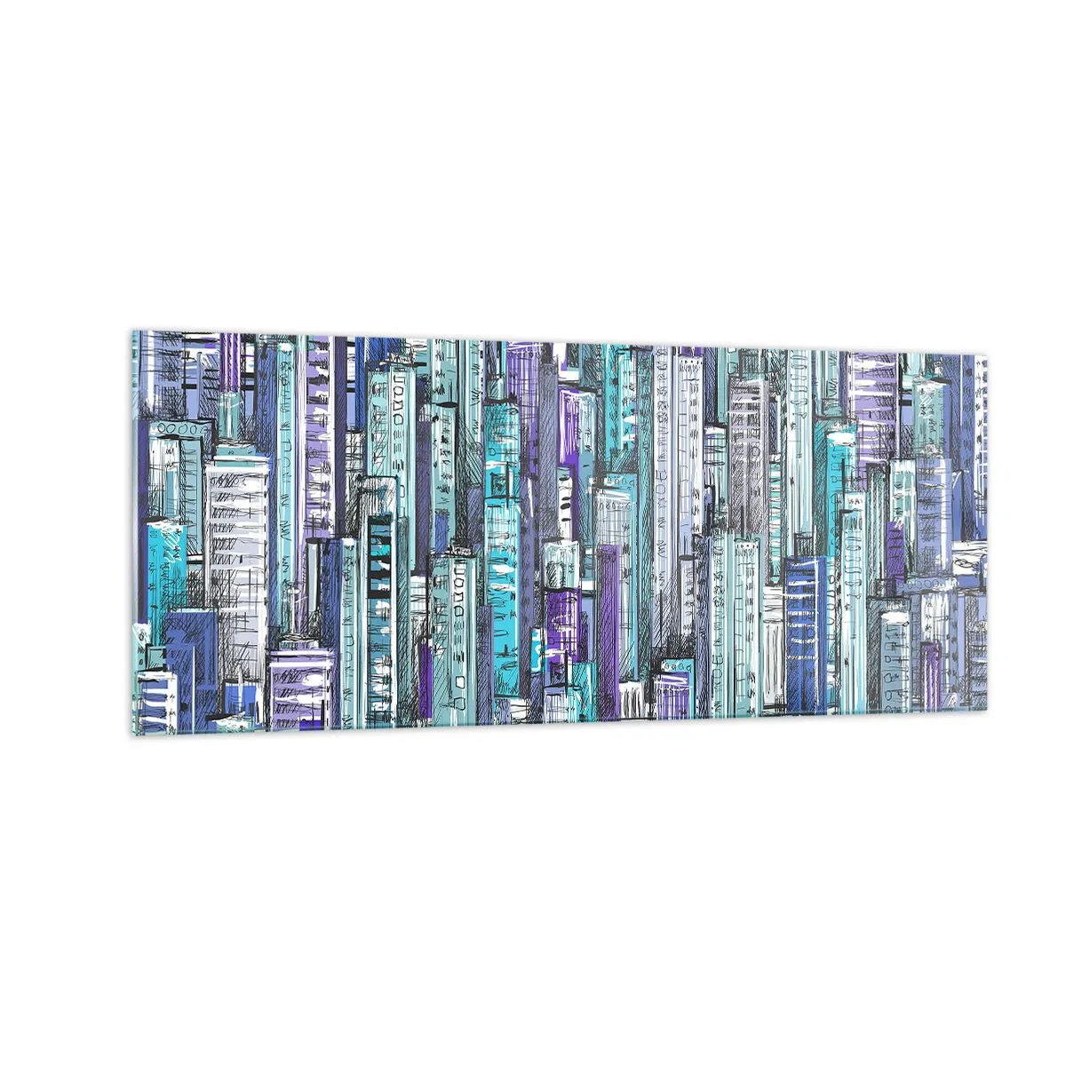 Tablou pe sticlă - Albastru din cer - 100x40 cm