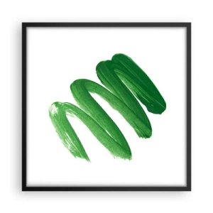 Poster în ramă neagră - Glumă verde - 50x50 cm