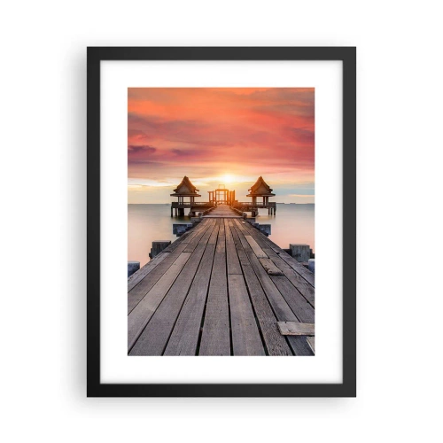 Poster în ramă neagră - Vestul la est - 30x40 cm