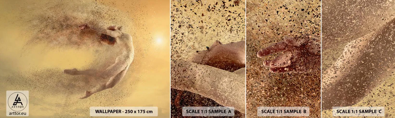 Mostră tapet autocolant Deluxe Sticker - În exaltare de dans - Abstracția, Femeie, Grafică - 100x30 cm