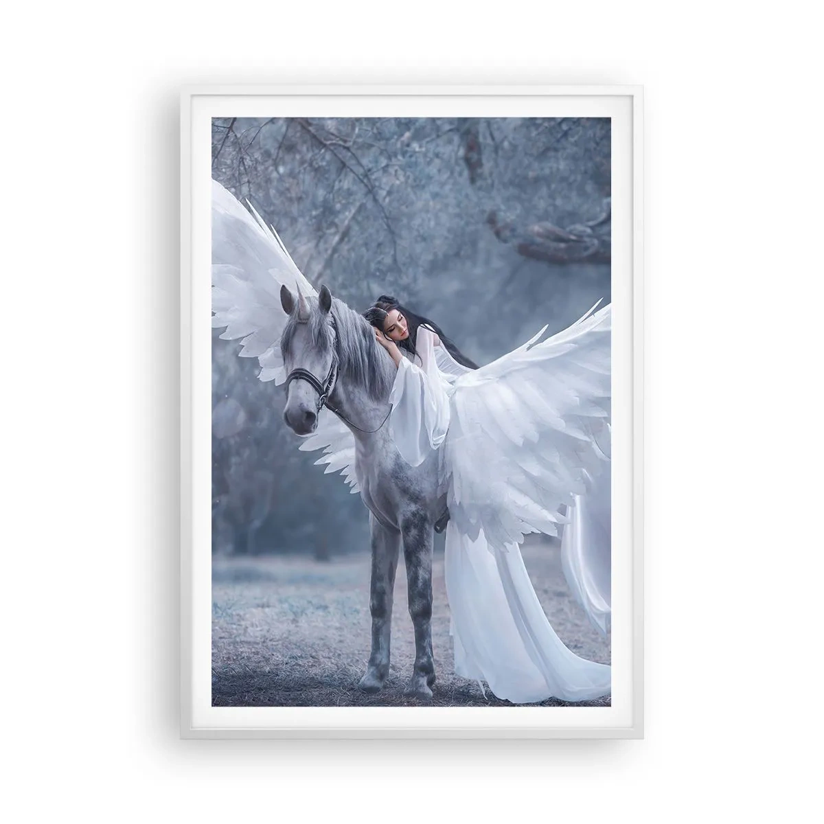 Poster în ramă albă - Moment inspirat - 70x100 cm