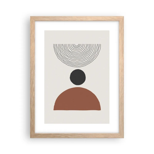 Poster în ramă de stejar deschis - În centrul atenției - 30x40 cm