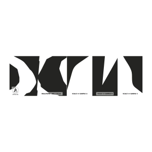 Mostră tapet autocolant Deluxe Sticker - Pozitiv -negativ - alb-negru, Abstracția, Bucată - 100x30 cm