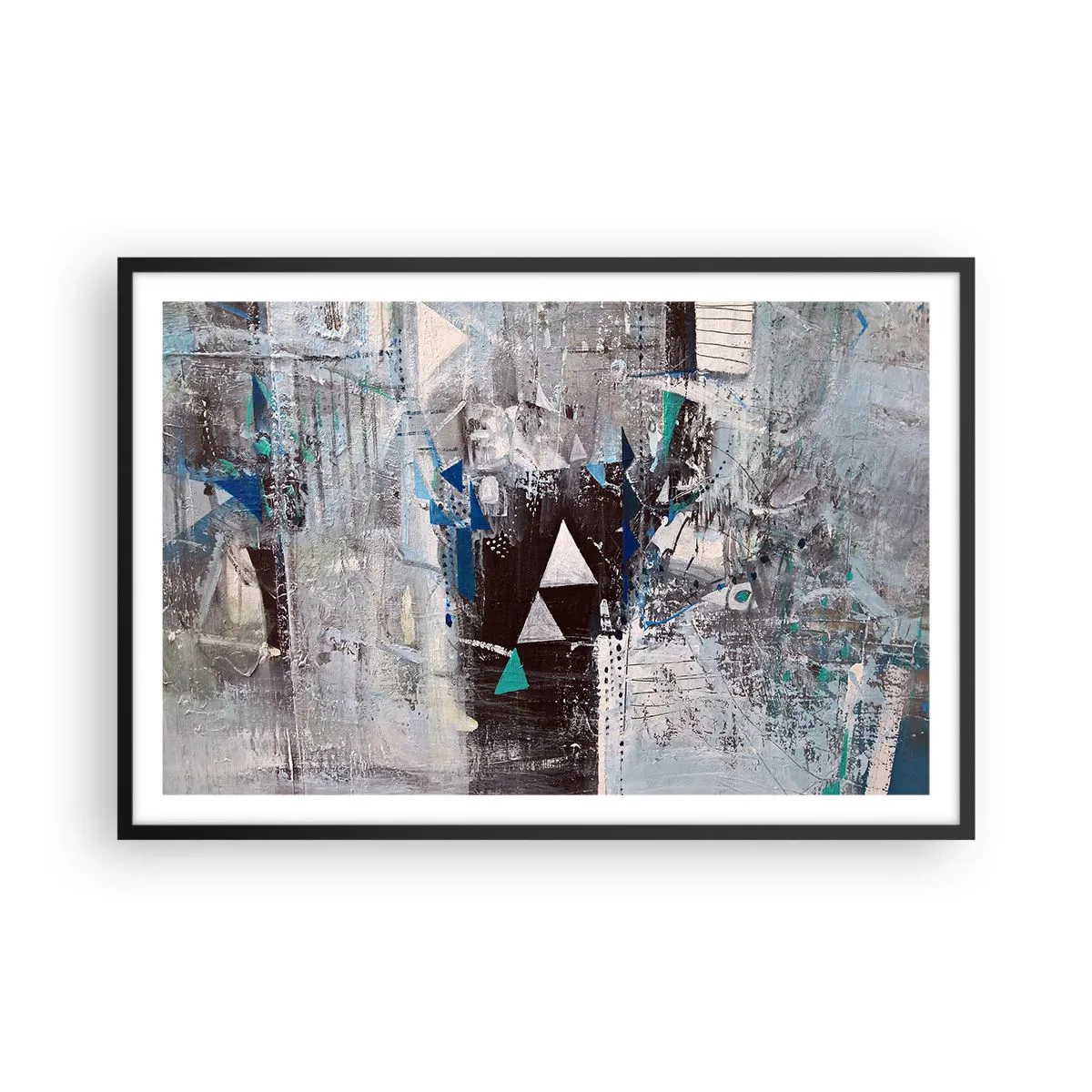 Poster în ramă neagră - Ordinea superioară a triunghiurilor - 91x61 cm