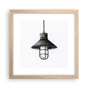 Poster în ramă de stejar deschis - Cu mulți ani în urmă... - 30x30 cm