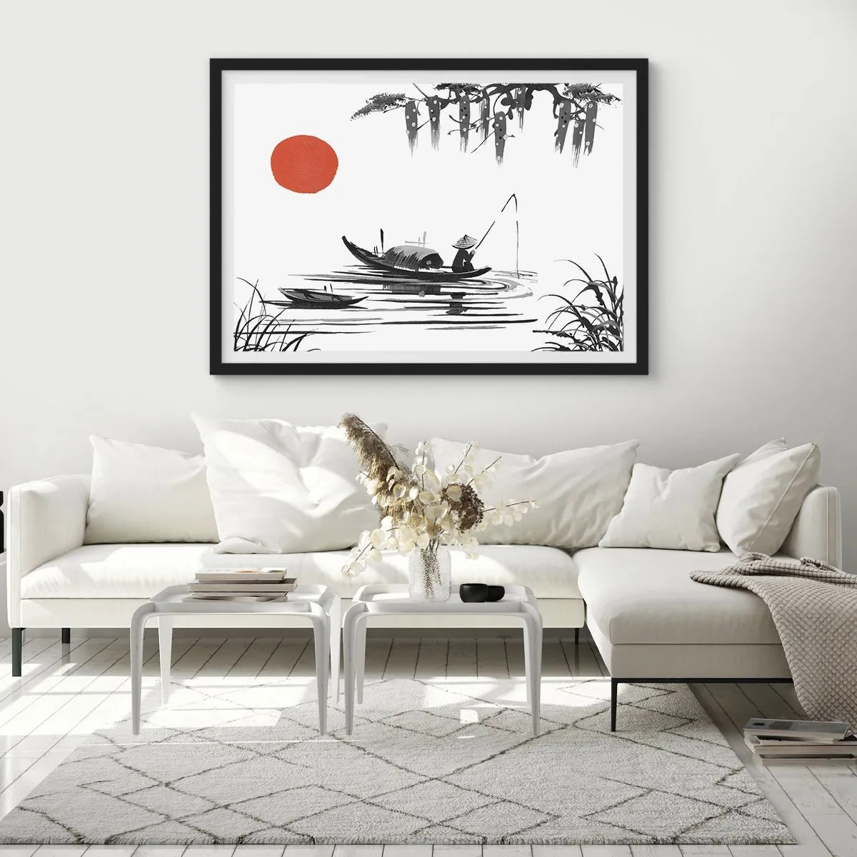 Poster în ramă neagră - O după-amiază asiatică - 50x40 cm
