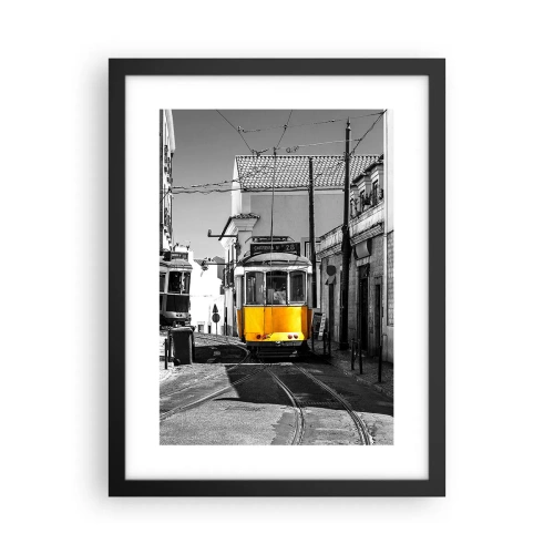 Poster în ramă neagră - Spiritul Lisabonei - 30x40 cm