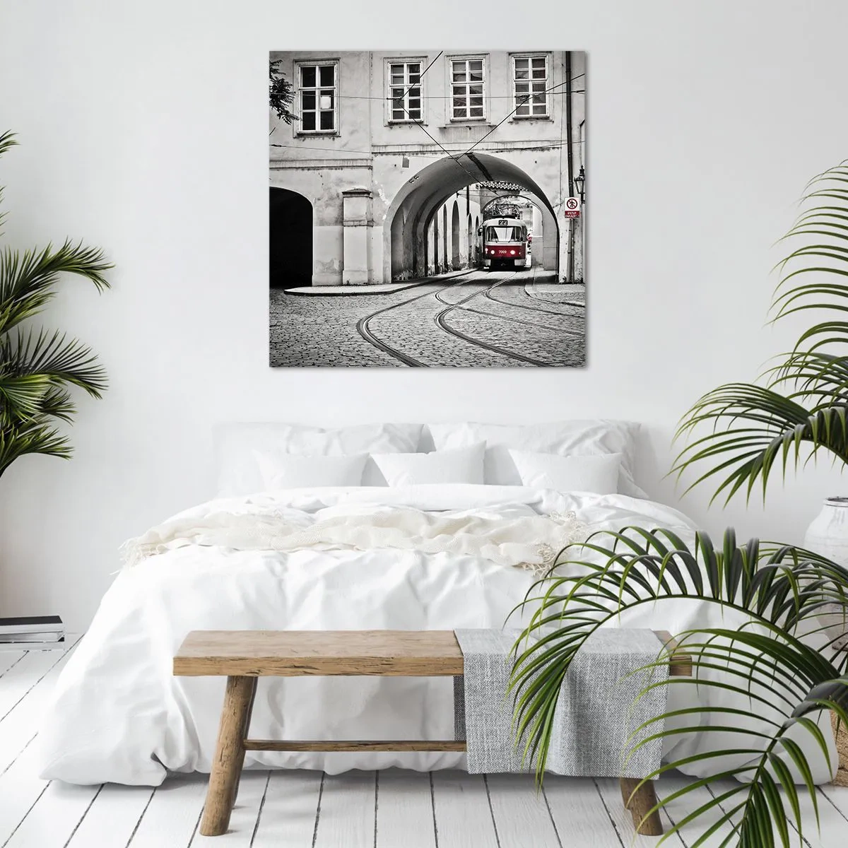 Tablou pe pânză - Printr-un labirint urban - 30x30 cm