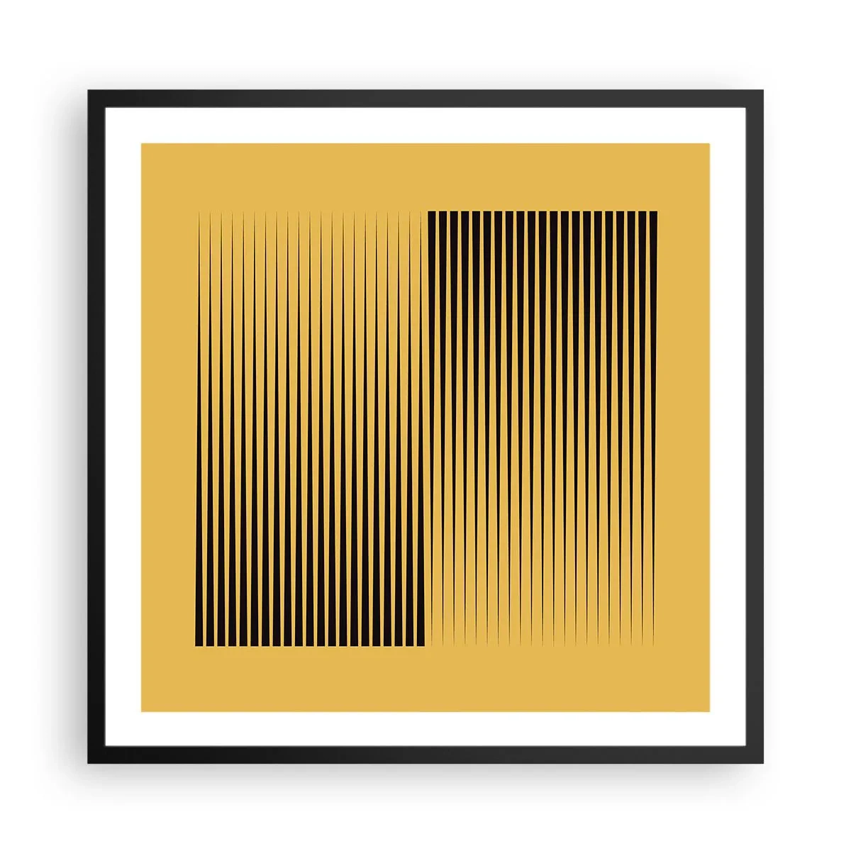 Poster în ramă neagră - Pătratul contrariilor - 60x60 cm