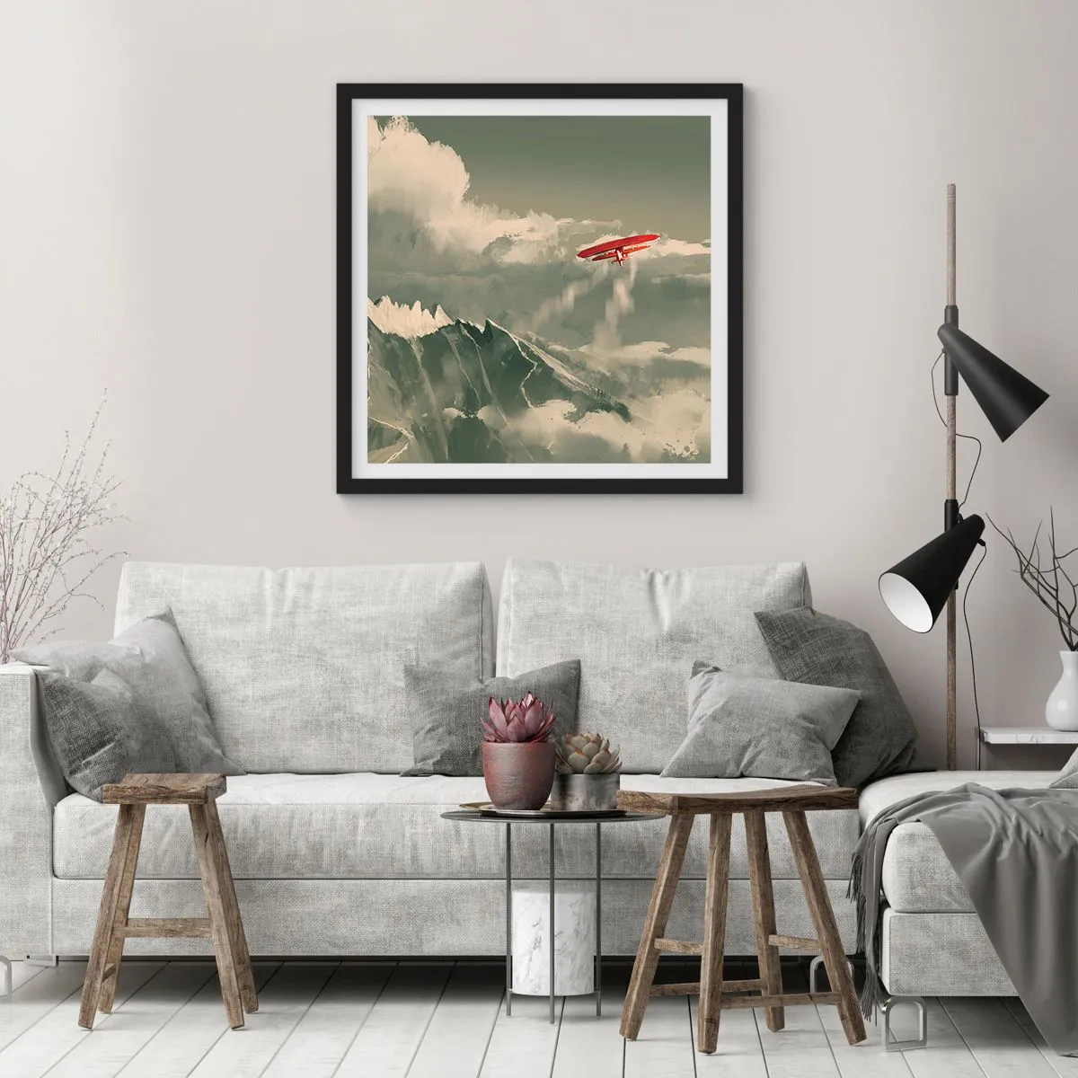 Poster în ramă neagră - Un pionier neînfricat - 60x60 cm