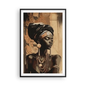 Poster în ramă neagră - Maiestatea africană - 61x91 cm