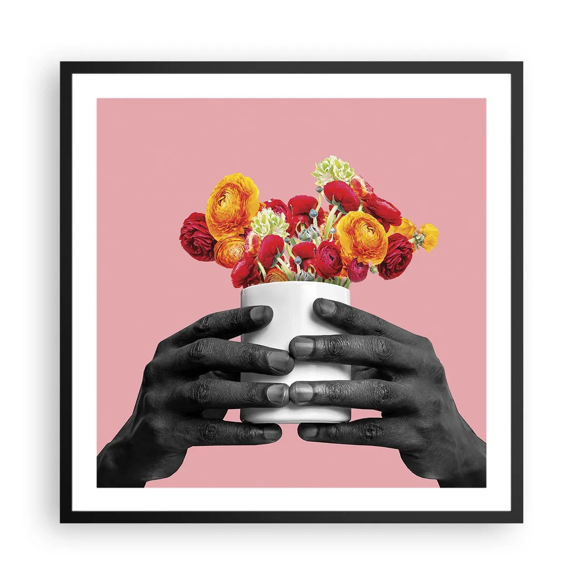 Poster în ramă neagră - Apoteoza vieții - 60x60 cm