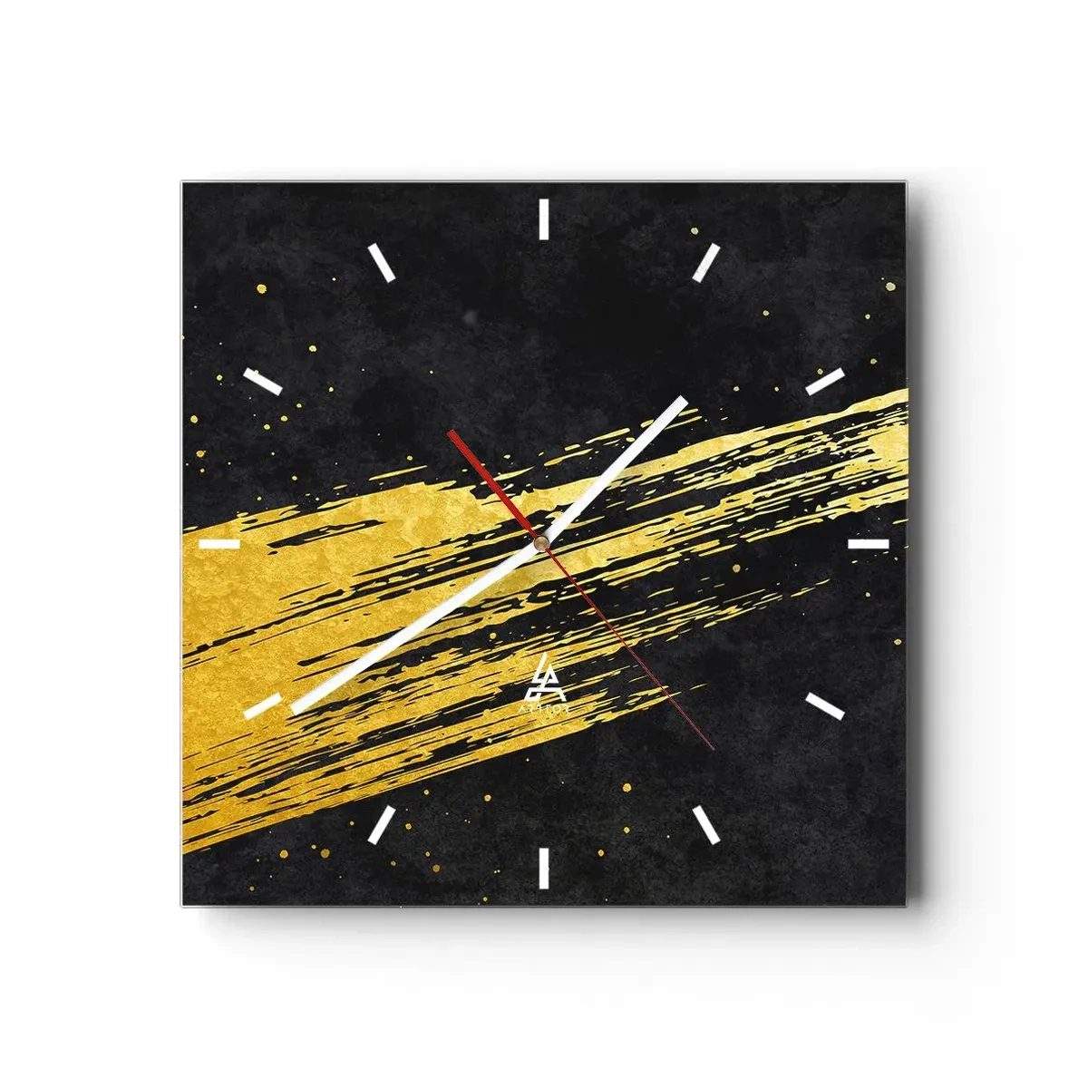 Ceas de perete - Ceas pe sticlă - Salt în hiperspațiu - 40x40 cm