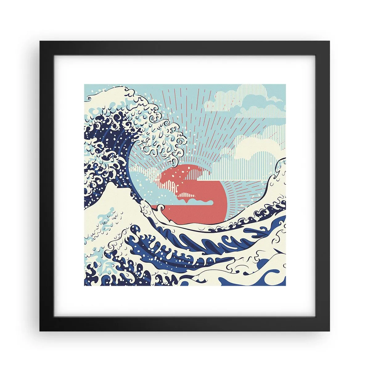 Poster în ramă neagră - Din inspirații japoneze - 30x30 cm