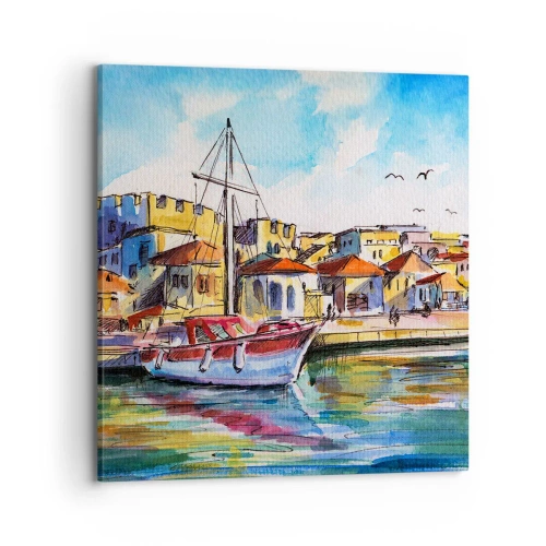 Tablou pe pânză - Curcubeu după-amiază - 70x70 cm