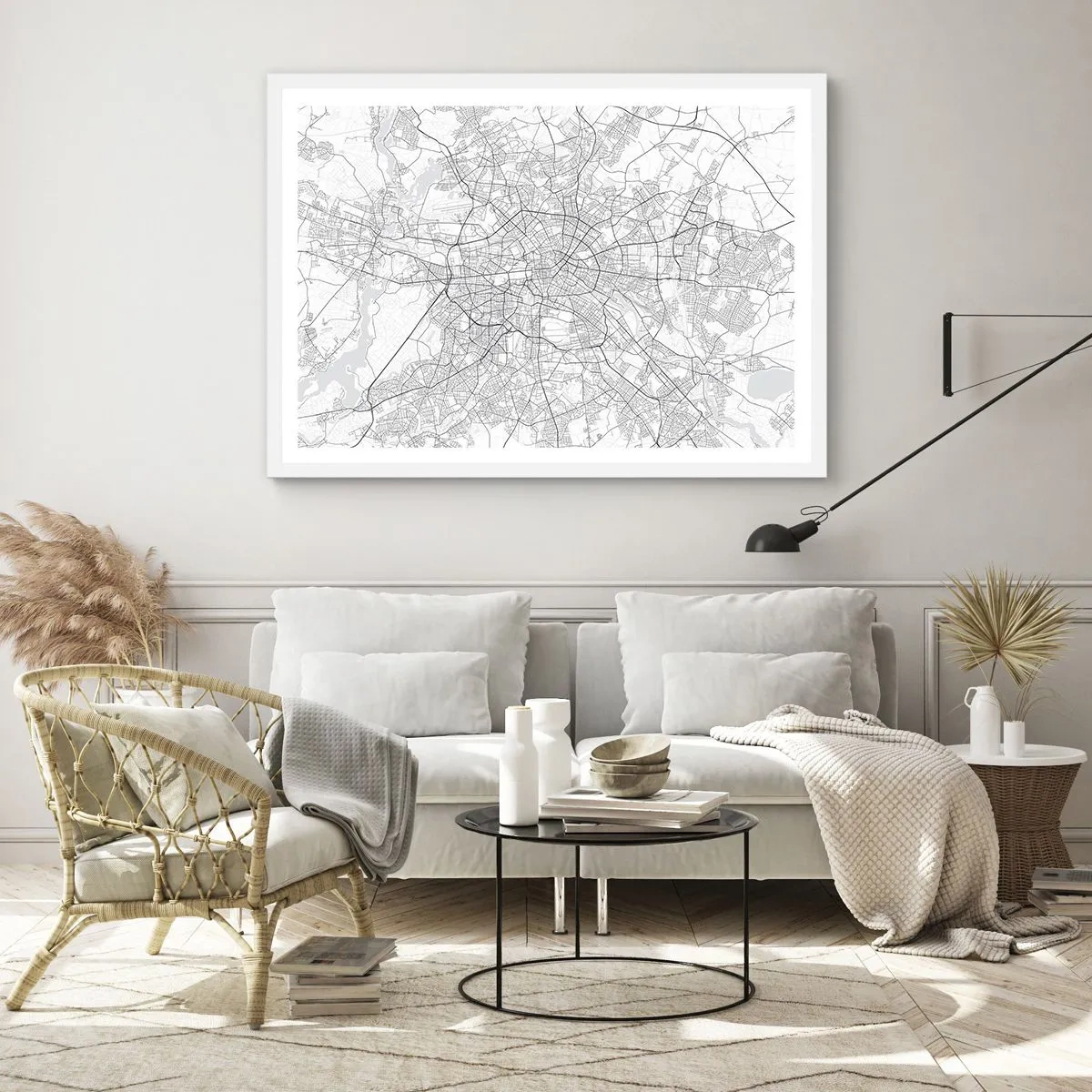 Poster în ramă albă - Floare de Berlin - 40x30 cm