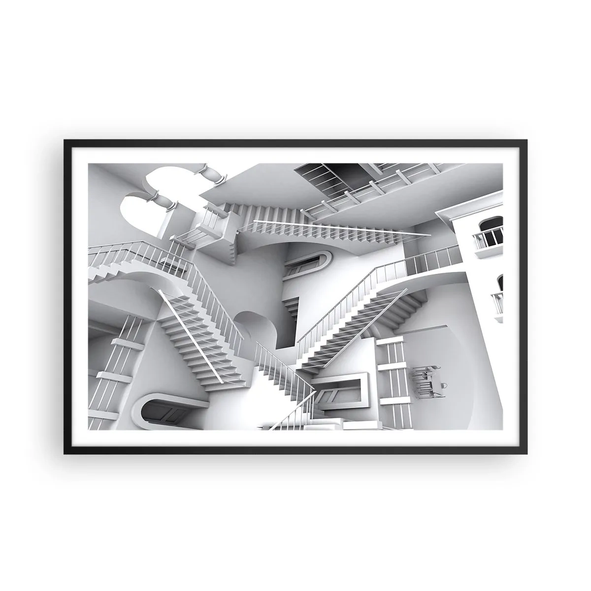 Poster în ramă neagră - Paradoxurile spațiului - 91x61 cm