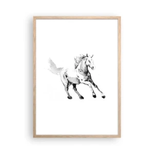 Poster în ramă de stejar deschis - Suflet neîmblânzit - 50x70 cm