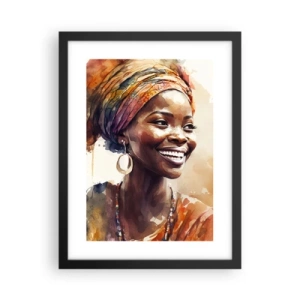 Poster în ramă neagră - Regina africană - 30x40 cm