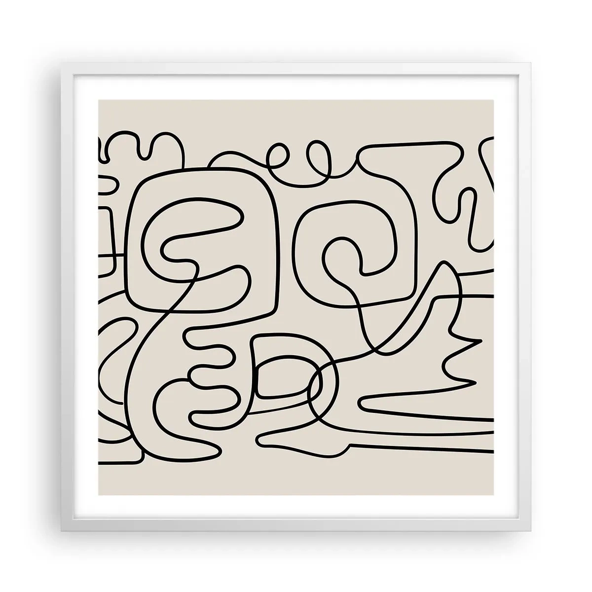 Poster în ramă albă - Pe traseu - 60x60 cm