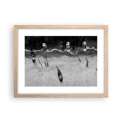 Poster în ramă de stejar deschis - Tot pe țărm... - 40x30 cm