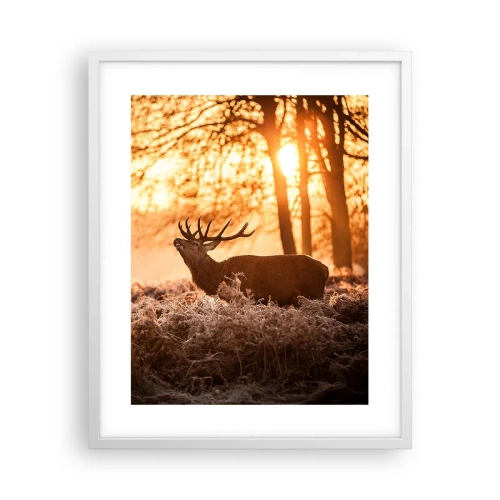 Poster în ramă albă - Visul unui vânător - 40x50 cm