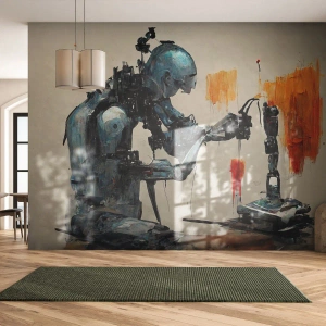 Tapet Premium Canvas - Vine ziua de mâine..... - Artist, Inteligenţă artificială, Robot - 250x175 cm