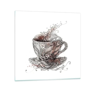 Tablou pe sticlă - Ceaiul este bun pentru orice - 40x40 cm