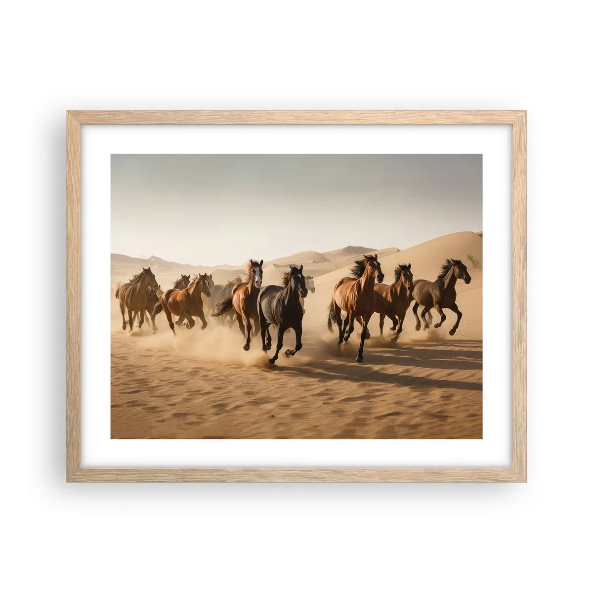 Poster în ramă de stejar deschis - Liberi ca vântul - 50x40 cm