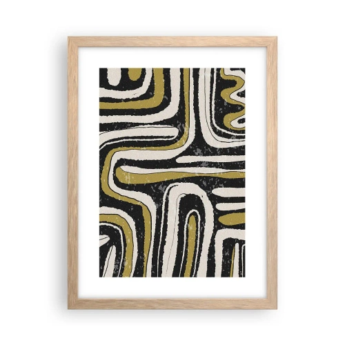 Poster în ramă de stejar deschis - Compoziție: pasaje și alei - 30x40 cm