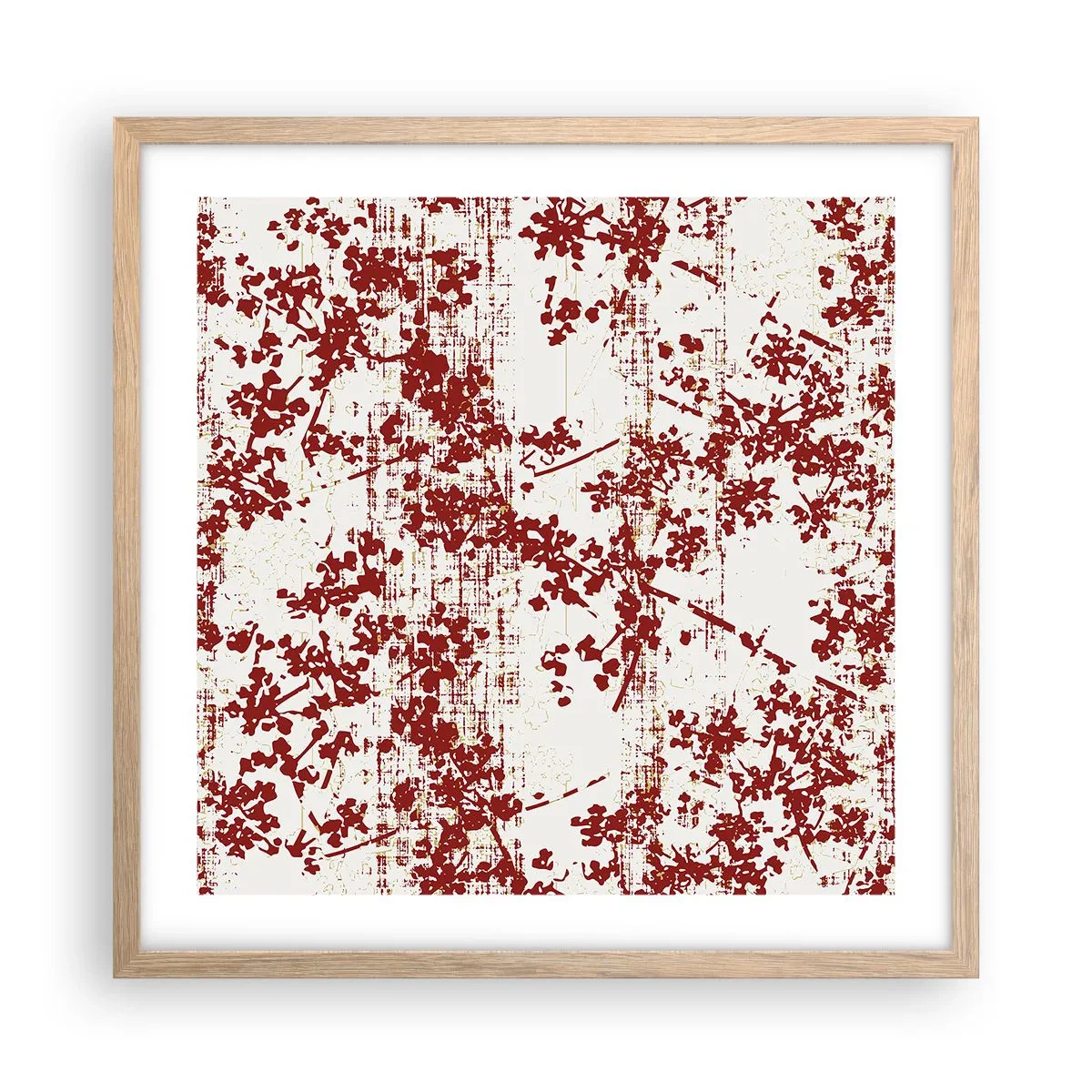 Poster în ramă de stejar deschis - Ca un percal vechi - 50x50 cm