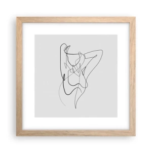 Poster în ramă de stejar deschis - Cine ești tu? - 30x30 cm