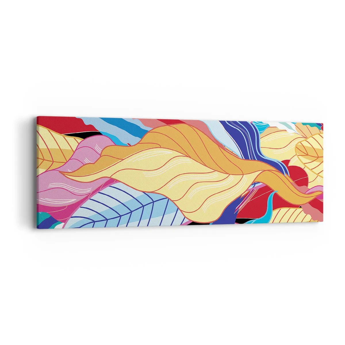 Tablou pe pânză - O dezordine colorată - 90x30 cm