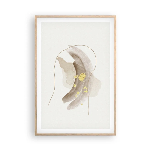 Poster în ramă de stejar deschis - Întâlnite în spațiu - 61x91 cm