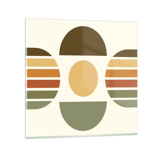 Tablou pe sticlă - În culorile pământului - 30x30 cm